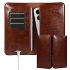 PU Flip Double Phone Card Slot Case, Size:17 x 9.5cm(Brown) - 2