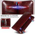 PU Flip Double Phone Card Slot Case, Size:17 x 9.5cm(Wine Red) - 3