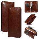 PU Flip Double Phone Card Slot Case, Size:19 x 11cm(Brown) - 1