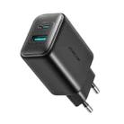 JOYROOM JR-TCF13 25W Dual Ports USB + Type-C Charger, Plug:EU Plug(Black) - 1