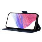 For iPhone 8 Plus / 7 Plus Embossed Rose RFID Anti-theft Leather Phone Case(Dark Blue) - 3
