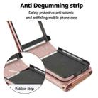 For Motorola Razr 40 Ultra Splicing Rhombic Texture Phone Case with Long & Short Lanyard(Rose Gold) - 3
