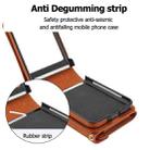 For Motorola Razr 40 Ultra Splicing Rhombic Texture Phone Case with Long & Short Lanyard(Brown) - 3