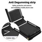 For Motorola Razr 40 Splicing Rhombic Texture Phone Case with Long & Short Lanyard(Black) - 3