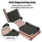 For Motorola Razr 40 Splicing Rhombic Texture Phone Case with Long & Short Lanyard(Rose Gold) - 3