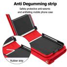 For Motorola Razr 40 Splicing Rhombic Texture Phone Case with Long & Short Lanyard(Red) - 3