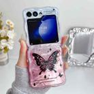 For Samsung Galaxy Z Flip5 Water Wave Texture Butterfly Pattern Phone Case with Bracelet - 1