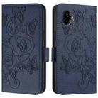 For Samsung Galaxy Xcover6 Pro Embossed Rose RFID Anti-theft Leather Phone Case(Dark Blue) - 2