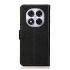 For Redmi Note 14 Pro 5G KHAZNEH Side-Magnetic Litchi Genuine Leather RFID Phone Case(Black) - 3