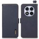 For Redmi Note 14 Pro 5G KHAZNEH Side-Magnetic Litchi Genuine Leather RFID Phone Case(Blue) - 1