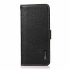 For Redmi Note 14S 4G KHAZNEH Side-Magnetic Litchi Genuine Leather RFID Phone Case(Black) - 2