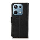 For Redmi Note 14S 4G KHAZNEH Side-Magnetic Litchi Genuine Leather RFID Phone Case(Black) - 3