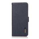 For Redmi Note 14S 4G KHAZNEH Side-Magnetic Litchi Genuine Leather RFID Phone Case(Blue) - 2