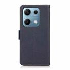 For Redmi Note 14S 4G KHAZNEH Side-Magnetic Litchi Genuine Leather RFID Phone Case(Blue) - 3
