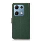 For Redmi Note 14S 4G KHAZNEH Side-Magnetic Litchi Genuine Leather RFID Phone Case(Green) - 3