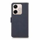 For Redmi 13x KHAZNEH Side-Magnetic Litchi Genuine Leather RFID Phone Case(Blue) - 3