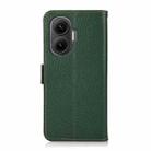 For Redmi Turbo 4 Pro KHAZNEH Side-Magnetic Litchi Genuine Leather RFID Phone Case(Green) - 3