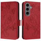 For Samsung Galaxy S24+ 5G Embossed Rose RFID Anti-theft Leather Phone Case(Red) - 2