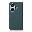 For Redmi 13 4G KHAZNEH Custer Texture RFID Genuine Leather Phone Case(Green) - 3
