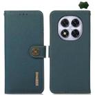 For Redmi Note 14 Pro 5G KHAZNEH Custer Texture RFID Genuine Leather Phone Case(Green) - 1