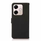 For Redmi 13x KHAZNEH Custer Texture RFID Genuine Leather Phone Case(Black) - 3