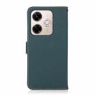 For Redmi 13x KHAZNEH Custer Texture RFID Genuine Leather Phone Case(Green) - 3