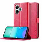 For Redmi 13 4G LC.IMEEKE Calf Texture Leather Phone Case(Red) - 1