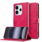 For Redmi Note 14 4G 164.84mm LC.IMEEKE Calf Texture Leather Phone Case(Red) - 1