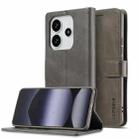 For Redmi Note 14 4G 164.84mm LC.IMEEKE Calf Texture Leather Phone Case(Grey) - 1