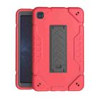 For Samsung Galaxy Tab A7 Lite Armor Holder Silicone Hybrid PC Tablet Case(Red Black) - 1