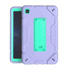 For Samsung Galaxy Tab A7 Lite Armor Holder Silicone Hybrid PC Tablet Case(Purple Mint Green) - 1