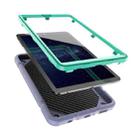 For Samsung Galaxy Tab A7 Lite Armor Holder Silicone Hybrid PC Tablet Case(Purple Mint Green) - 3