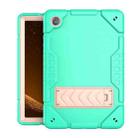 For Samsung Galaxy Tab A8 Armor Holder Silicone Hybrid PC Tablet Case(Mint Green Gold) - 1