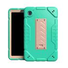 For Samsung Galaxy Tab A9 Armor Holder Silicone Hybrid PC Tablet Case(Mint Green Gold) - 1