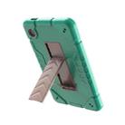 For Samsung Galaxy Tab A9 Armor Holder Silicone Hybrid PC Tablet Case(Mint Green Gold) - 2