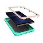 For Samsung Galaxy Tab A9 Armor Holder Silicone Hybrid PC Tablet Case(Mint Green Gold) - 3