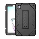 For Samsung Galaxy Tab A9 Armor Holder Silicone Hybrid PC Tablet Case(Black) - 1