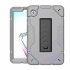 For Samsung Galaxy Tab A9 Armor Holder Silicone Hybrid PC Tablet Case(Grey Black) - 1