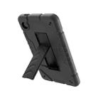 For Samsung Galaxy Tab A9 Armor Holder Silicone Hybrid PC Tablet Case(Grey Black) - 2