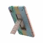 For Samsung Galaxy Tab A9 Armor Holder Silicone Hybrid PC Tablet Case(Gradient Color Gold) - 2