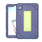 For Samsung Galaxy Tab A9 Armor Holder Silicone Hybrid PC Tablet Case(Navy Yellow Green) - 1