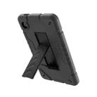 For Samsung Galaxy Tab A9+ Armor Holder Silicone Hybrid PC Tablet Case(Grey Black) - 2