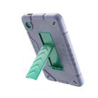 For Samsung Galaxy Tab A9+ Armor Holder Silicone Hybrid PC Tablet Case(Purple Mint Green) - 2