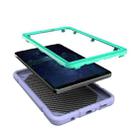 For Samsung Galaxy Tab A9+ Armor Holder Silicone Hybrid PC Tablet Case(Purple Mint Green) - 3