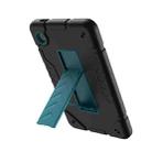 For Samsung Galaxy Tab A9+ Armor Holder Silicone Hybrid PC Tablet Case(Black Blue) - 2