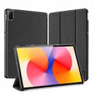 For Huawei MatePad SE 11 2024 DUX DUCIS Domo Series Cloth Texture Magnetic Leather Tablet Case(Black) - 1