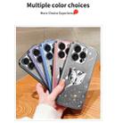 For iPhone 15 Pro Max Plated Gradient Glitter Butterfly Holder TPU Phone Case(Silver) - 2