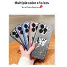 For iPhone 15 Pro Plated Gradient Glitter Butterfly Holder TPU Phone Case(Silver) - 2