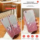 For iPhone 7 / 8 / SE 2022 Plated Gradient Glitter Butterfly Holder TPU Phone Case(Purple) - 3