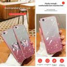 For iPhone 7 / 8 / SE 2022 Plated Gradient Glitter Butterfly Holder TPU Phone Case(Silver) - 3